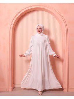 3 Parçalı V Roba Elbise Beyaz