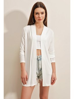 Mevsimlik İnce Beyaz Hırka