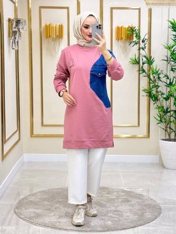 Kot Detay Tunik , Sweatshirt