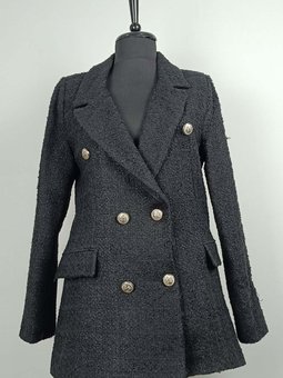 Düğmeli Ceket Siyah