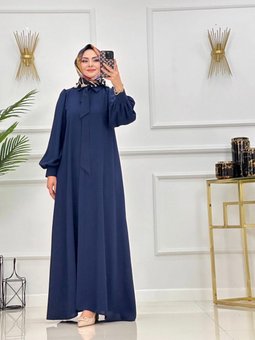 Kap Ferace & Elbise Krep Kumaş Çıkarılabilir Fular, Kuşak Olabilir