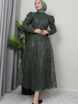 Ayperi Abiye Elbise Haki