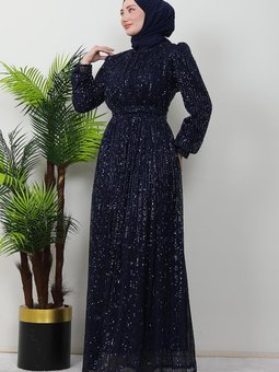Işılay Abiye Elbise Lacivert