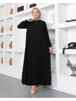 Ferace Abaya Mevlana Ipeği Kloşlu 19031