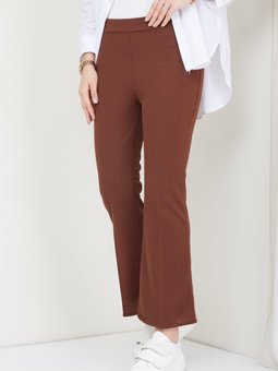 İspanyol Paça Kumaş Pantolon Kahve