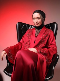 Çok Efsane Kırmızı Abiye Büyük Beden)