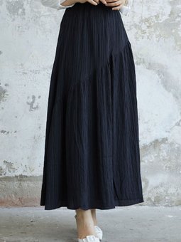 Arina Biye Detay Gofre Etek Siyah