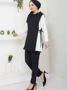 Yelek Gömlek Pantolon 3 Lü Kombin Takım