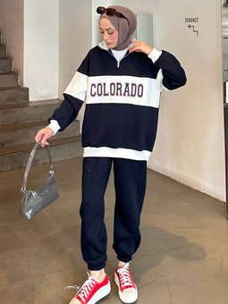 Colorado Baskılı Üç İplik Sweatshirt