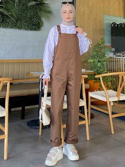 Kanguru Cepli Bahcıvan Tulum Kahverengi