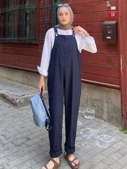 Kanguru Cepli Bahcıvan Tulum Lacivert