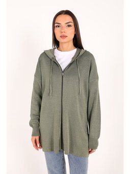 Haki Simli Triko Hırka