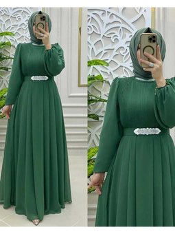 Tesettür Şifon Elbise
