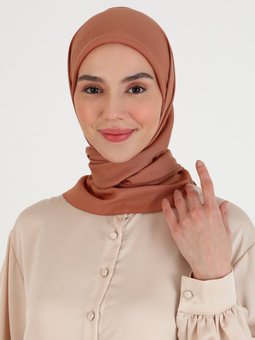 Kristal Krep Kahverengi Eşarp