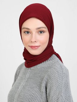Pamuk Cazz Bordo Eşarp