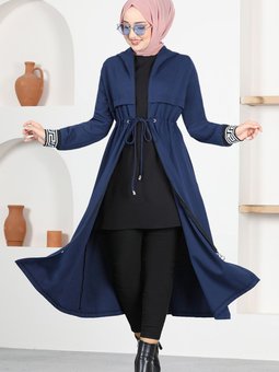 Kapüşonlu Kap Msl8172 Lacivert