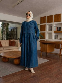 6302 Denim Trençkot Koyu Mavi