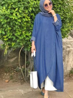 6394 Standart Salaş Tunik Koyu Mavi