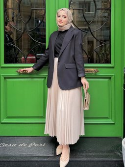 Elisa Piliseli Etek Bej