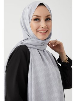 Kazayağı İpeksi Jakar Gri Şal