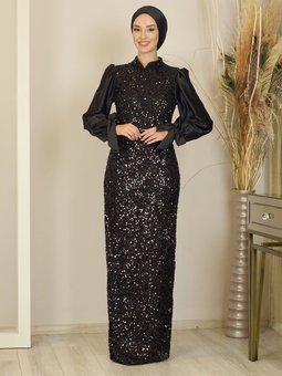 Azra Siyah Abiye Elbise