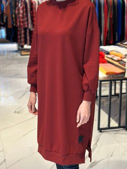 Soul Basic Uzun Sweat Tunik 30645 Bordo
