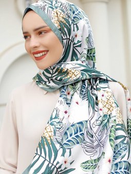 Desenli Twill Ananas Şal