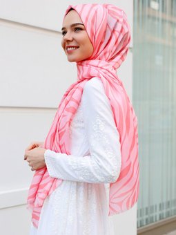 Zebra Evi Şal Pembe