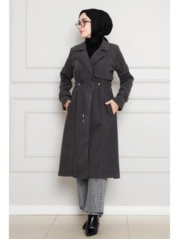 Cepken Detaylı Beli Tünelli Kaşe Antrasit Kap