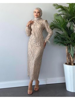 Daily Abiye Elbise Bej