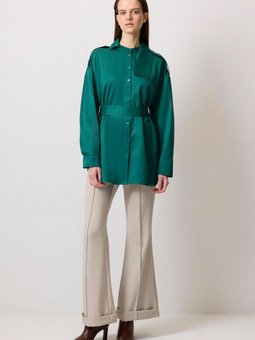 Apoletli Relax Fit Gömlek