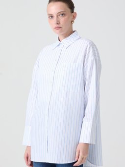 Çizgili Poplin Gömlek