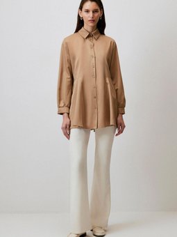 Etek Ucu Volanlı Gömlek