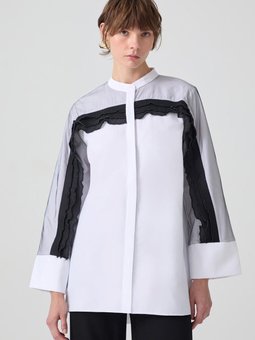 Tül Detaylı Gömlek