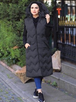 Kapüşonlu Cep Detaylı Şişme Yelek 0031