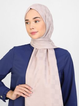 Diamond Dama Desen Kum Beji Şal