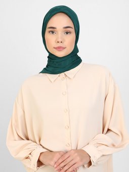 Diamond Dörtgen Desen Zümrüt Yeşili Eşarp