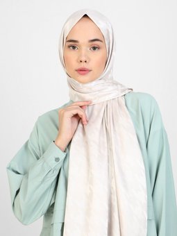 Diamond Kazayağı Desen Krem Şal