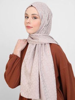 Diamond Yaprak Desen Kum Beji Şal