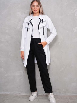 Taşlı Günlük Eşofman Takımı Beyaz