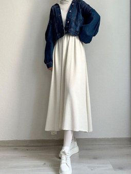 Puf Scuba Kloş Etek