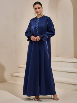Lacivert Melis Abaya