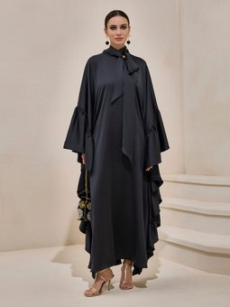 Siyah Royal Satın Kaftan