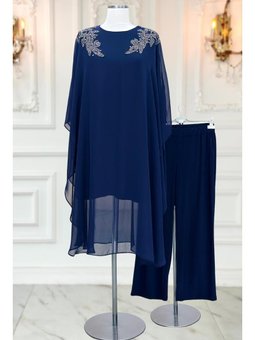 Mesture Lacivert Abiye Takım