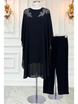 Mesture Siyah Abiye Takım