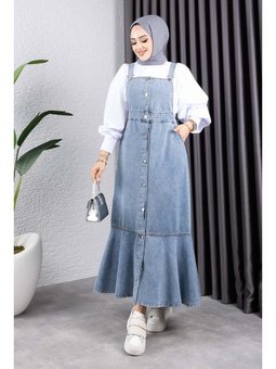 Kot Salopet Mavi Elbise