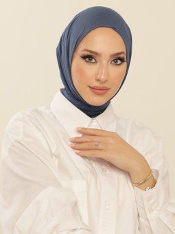 Pratik Penye İndigo Şal