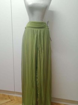 Fıstık Yeşili Italyan Korse Belli Astarlı İpek Pantolon