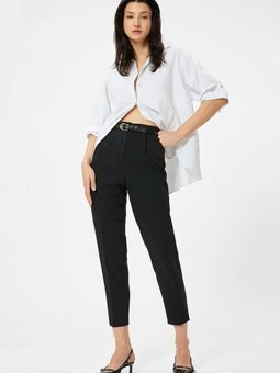 Siyah Dar Paça Pantolon