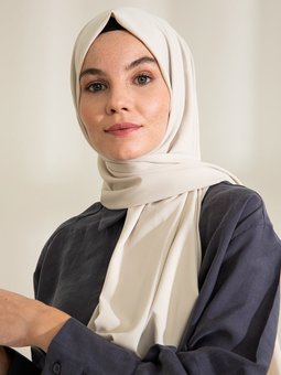 Medine İpeği Fildişi Şal